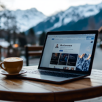 Arbeiten, wo andere Urlaub machen: Social Media und Cappuccino mit Aussicht auf die Kitzbüheler Alpen.