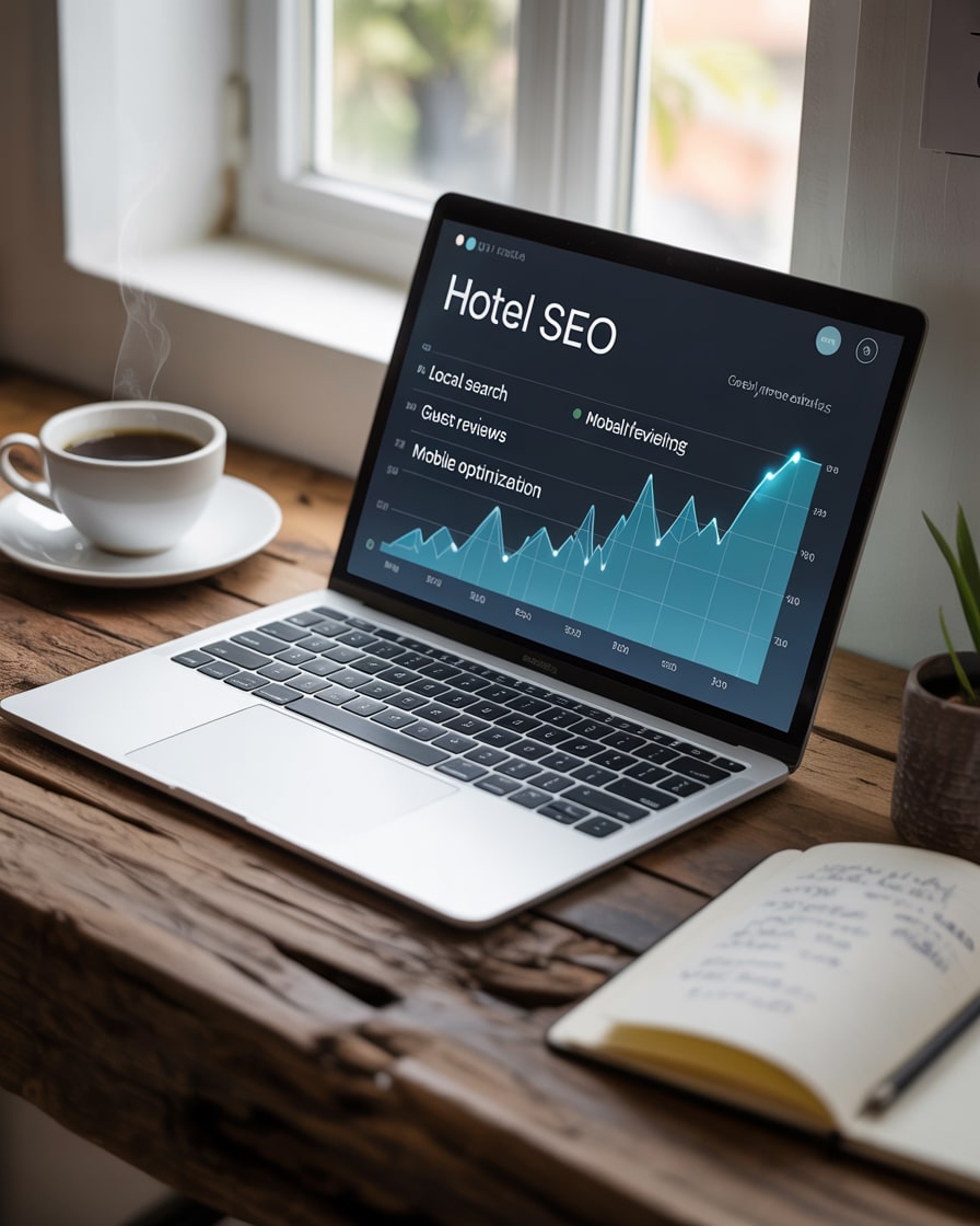 Team bei der Hotel SEO Agentur bei der Besprechung